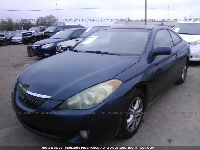 4T1CE38P76U745214 - 2006 TOYOTA CAMRY SOLARA SE/SLE BLUE photo 2