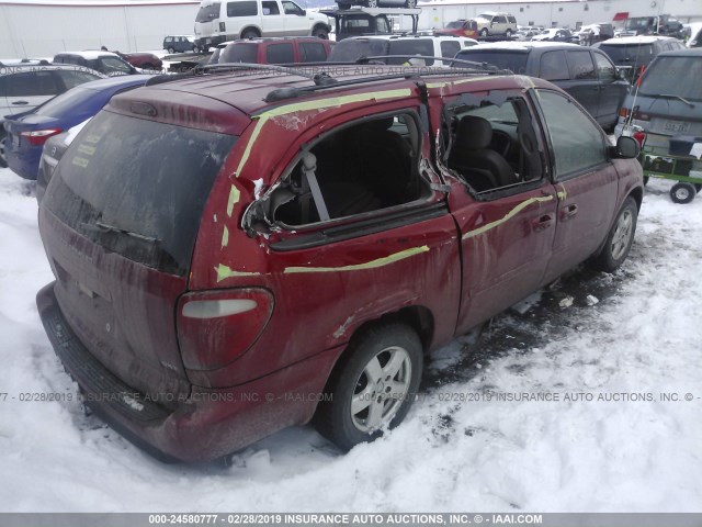 2D8GP44L65R212812 - 2005 DODGE GRAND CARAVAN SXT RED photo 4