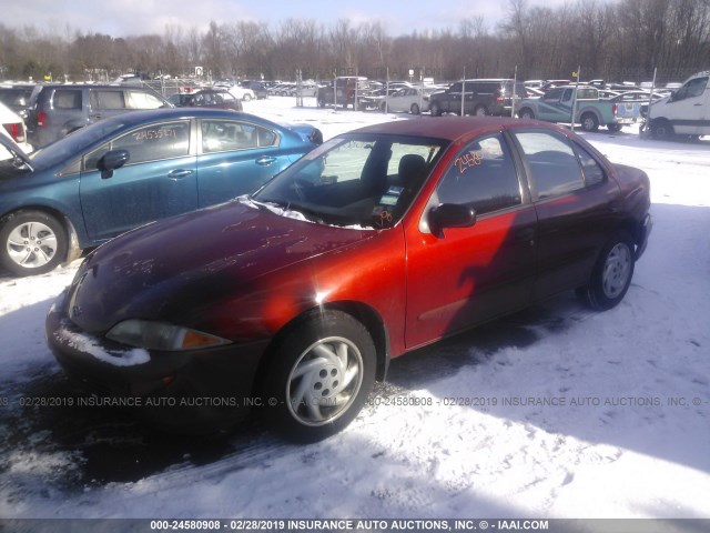 1G1JF5247T7254454 - 1996 CHEVROLET CAVALIER LS RED photo 2