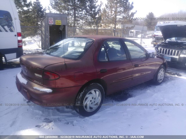 1G1JF5247T7254454 - 1996 CHEVROLET CAVALIER LS RED photo 4