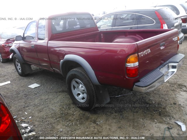 5TESM92N71Z795124 - 2001 TOYOTA TACOMA XTRACAB PRERUNNER RED photo 3