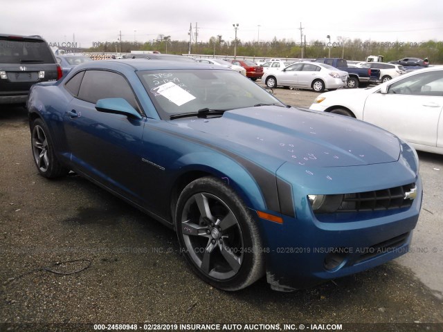 2G1FA1EV2A9167106 - 2010 CHEVROLET CAMARO LS BLUE photo 1