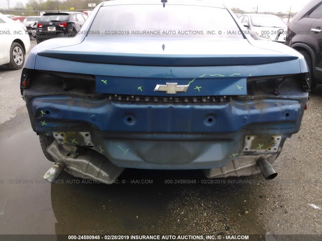 2G1FA1EV2A9167106 - 2010 CHEVROLET CAMARO LS BLUE photo 6