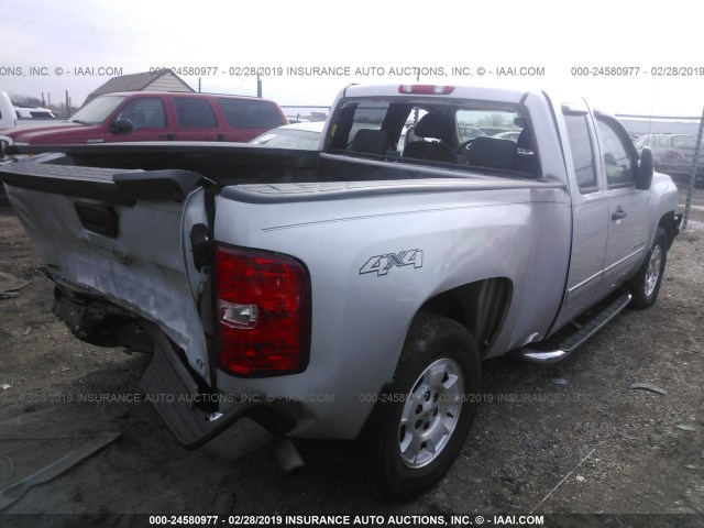 1GCRKSE73CZ272142 - 2012 CHEVROLET SILVERADO K1500 LT SILVER photo 4