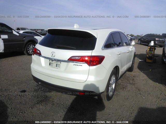 5J8TB3H57EL008824 - 2014 ACURA RDX TECHNOLOGY WHITE photo 4