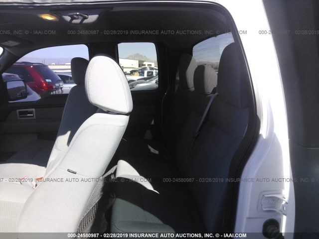 1FTFX1CF0BKD12497 - 2011 FORD F150 SUPER CAB WHITE photo 8