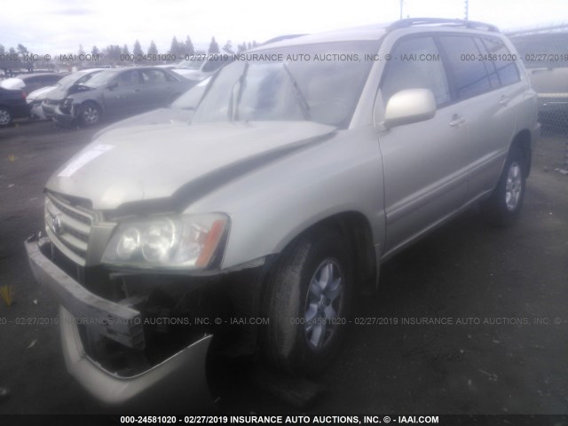 JTEGF21A830117258 - 2003 TOYOTA HIGHLANDER LIMITED BEIGE photo 2