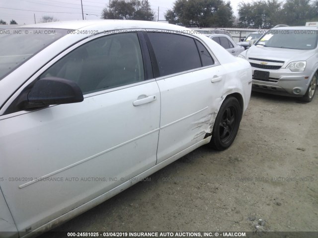 1G1ZG57B494106117 - 2009 CHEVROLET MALIBU LS WHITE photo 6