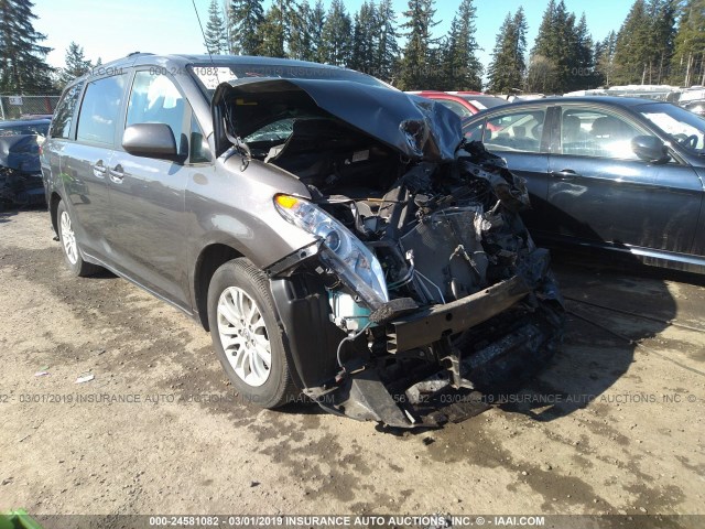 5TDYK3DC6ES441493 - 2014 TOYOTA SIENNA XLE/LIMITED GRAY photo 1