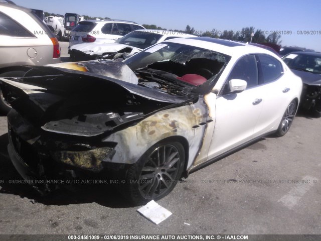 ZAM57RSA5H1224135 - 2017 MASERATI GHIBLI S WHITE photo 2
