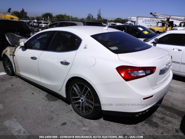 ZAM57RSA5H1224135 - 2017 MASERATI GHIBLI S WHITE photo 3