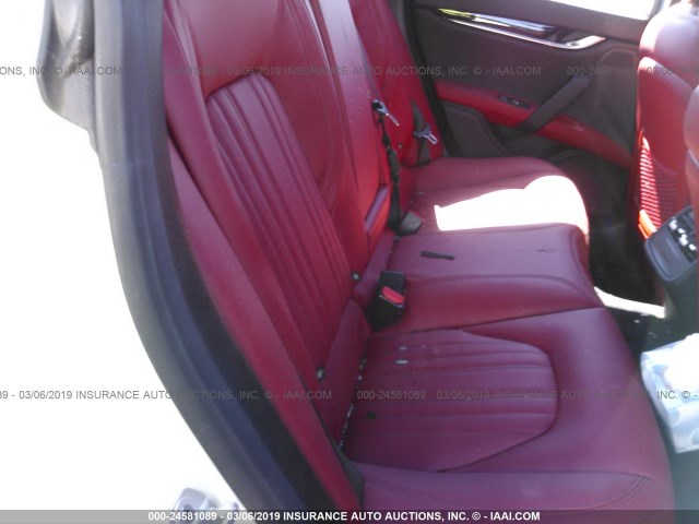 ZAM57RSA5H1224135 - 2017 MASERATI GHIBLI S WHITE photo 8