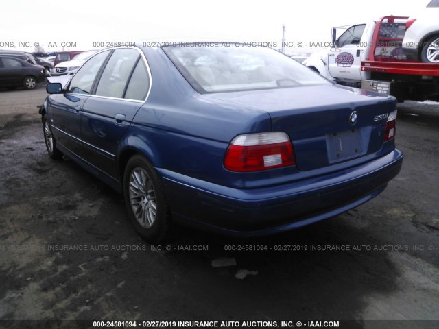 WBADT634X1CF10625 - 2001 BMW 530 I AUTOMATIC BLUE photo 3