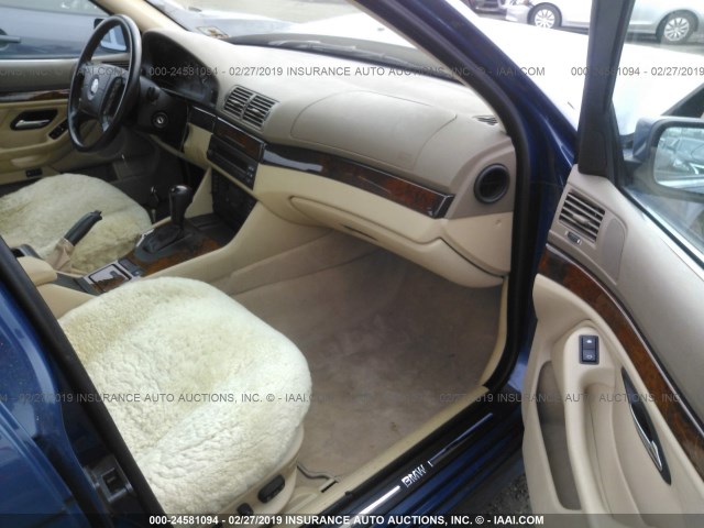 WBADT634X1CF10625 - 2001 BMW 530 I AUTOMATIC BLUE photo 5
