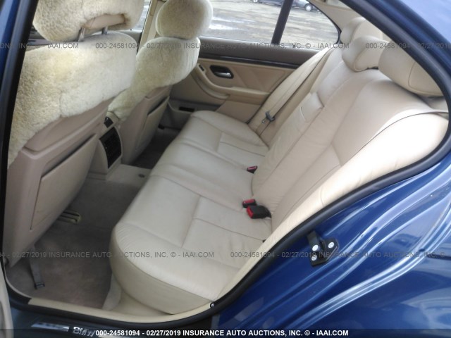 WBADT634X1CF10625 - 2001 BMW 530 I AUTOMATIC BLUE photo 8