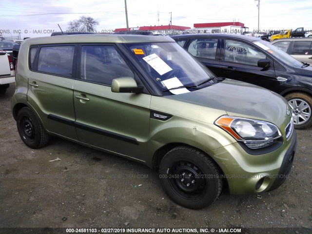 KNDJT2A51C7376221 - 2012 KIA SOUL GREEN photo 1