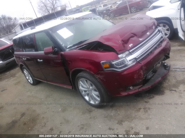 2FMGK5D8XGBA20993 - 2016 FORD FLEX LIMITED MAROON photo 1