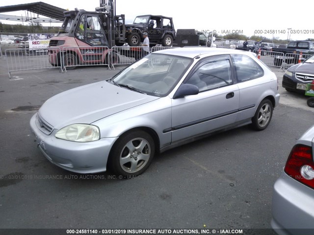 2HGEJ6443XH110468 - 1999 HONDA CIVIC DX SILVER photo 2