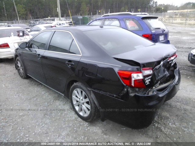 4T1BK1FK3CU006031 - 2012 TOYOTA CAMRY SE/XLE BLACK photo 3