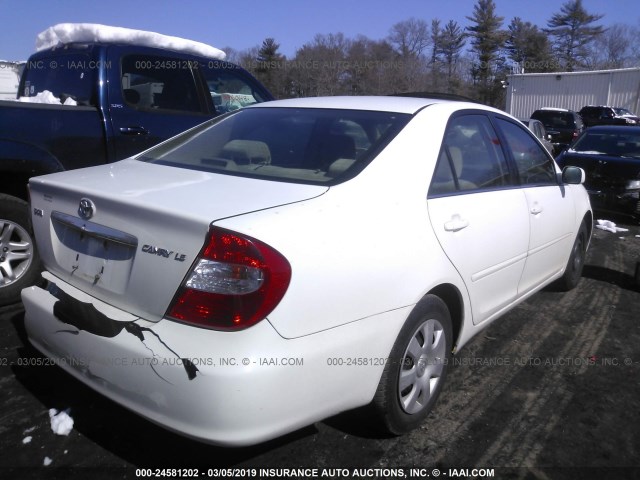 4T1BE32K03U234772 - 2003 TOYOTA CAMRY LE/XLE/SE WHITE photo 4