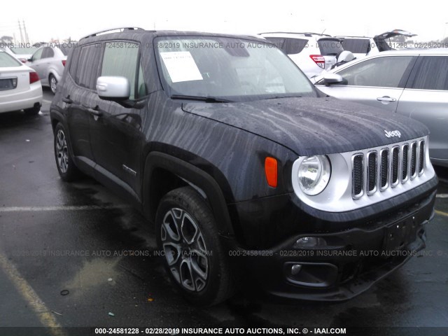 ZACCJADT3GPD57665 - 2016 JEEP RENEGADE LIMITED BLACK photo 1