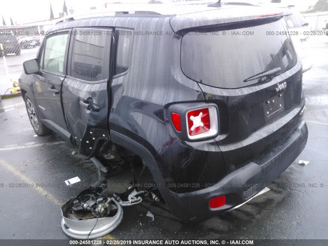 ZACCJADT3GPD57665 - 2016 JEEP RENEGADE LIMITED BLACK photo 6