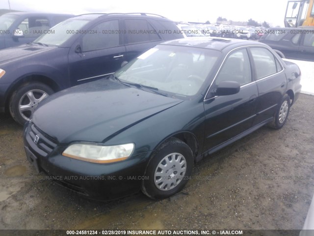 1HGCF86661A038075 - 2001 HONDA ACCORD VALUE GREEN photo 2