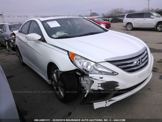 5NPEC4AB1EH857474 - 2014 HYUNDAI SONATA SE/LIMITED WHITE photo 1