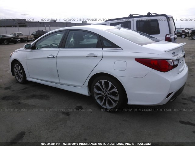 5NPEC4AB1EH857474 - 2014 HYUNDAI SONATA SE/LIMITED WHITE photo 3