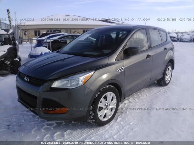 1FMCU0F7XEUA67707 - 2014 FORD ESCAPE S GRAY photo 2