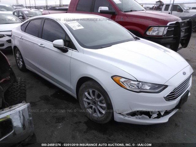 3FA6P0G70JR145040 - 2018 FORD FUSION S WHITE photo 1