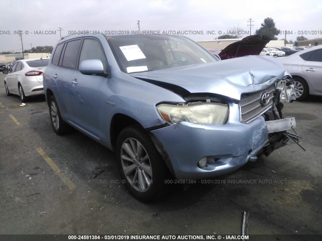 JTEEW44A382008409 - 2008 TOYOTA HIGHLANDER HYBRID LIMITED BLUE photo 1