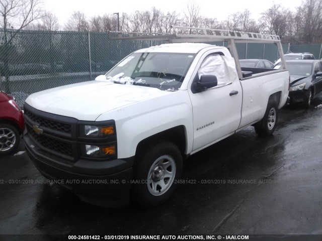 1GCNCPEH0EZ381761 - 2014 CHEVROLET SILVERADO C1500 WHITE photo 2