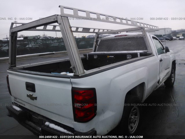 1GCNCPEH0EZ381761 - 2014 CHEVROLET SILVERADO C1500 WHITE photo 4