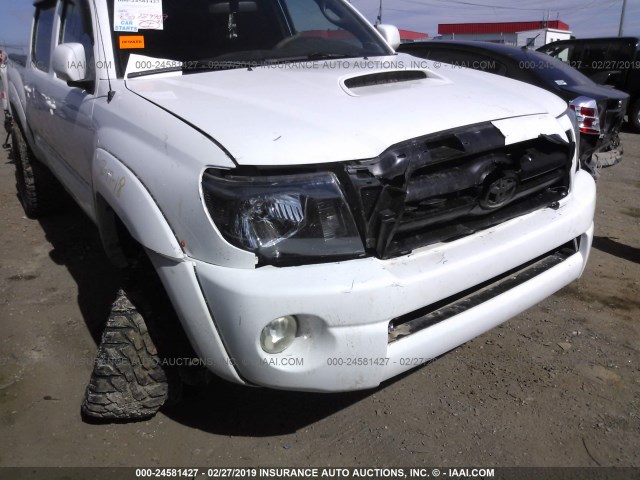 5TELU42N96Z251321 - 2006 TOYOTA TACOMA DOUBLE CAB 白色 照片 6