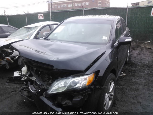 5J8TB4H50EL016706 - 2014 ACURA RDX TECHNOLOGY BLACK photo 2