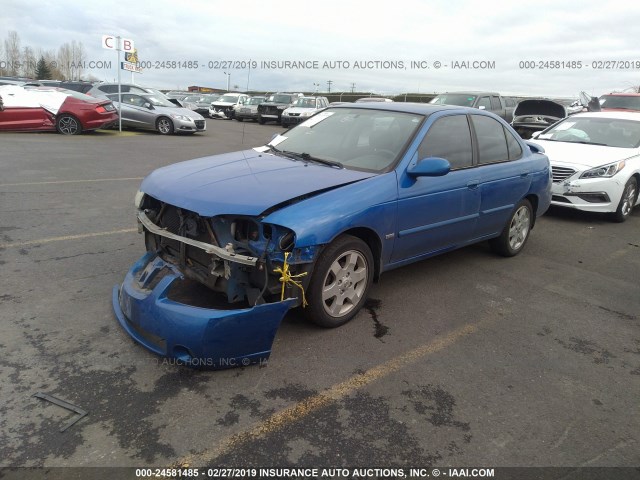 3N1CB51A76L535143 - 2006 NISSAN SENTRA 1.8S BLUE photo 2