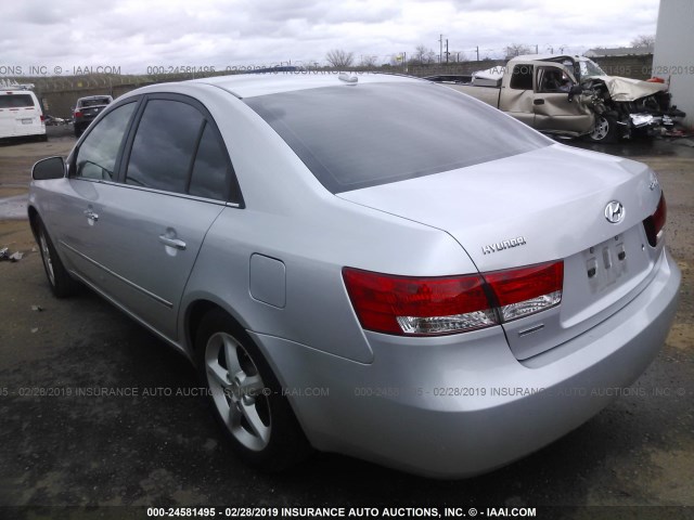 5NPEU46C98H306096 - 2008 HYUNDAI SONATA SE/LIMITED SILVER photo 3