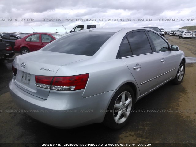 5NPEU46C98H306096 - 2008 HYUNDAI SONATA SE/LIMITED SILVER photo 4