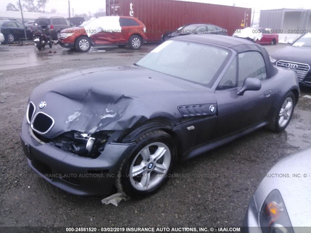 4USCH9349YLG03383 - 2000 BMW Z3 2.3 GRAY photo 2