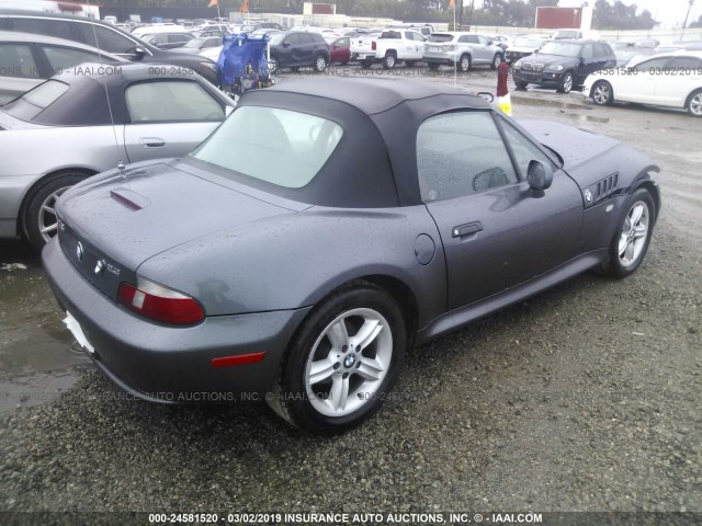 4USCH9349YLG03383 - 2000 BMW Z3 2.3 GRAY photo 4