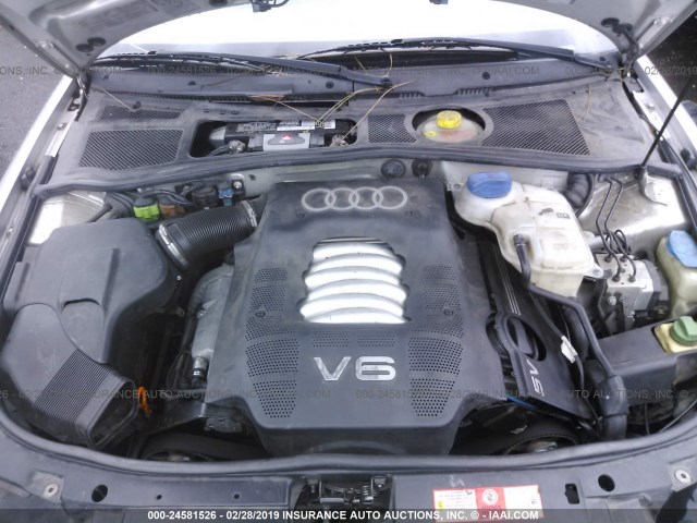 WAUED28D5XA209460 - 1999 AUDI A4 2.8 QUATTRO SILVER photo 10