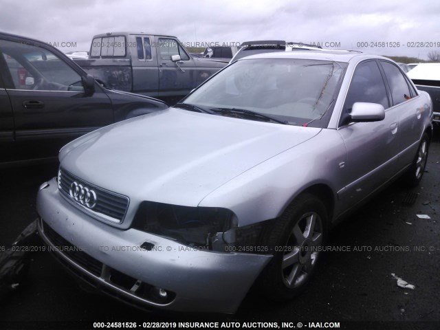 WAUED28D5XA209460 - 1999 AUDI A4 2.8 QUATTRO SILVER photo 2