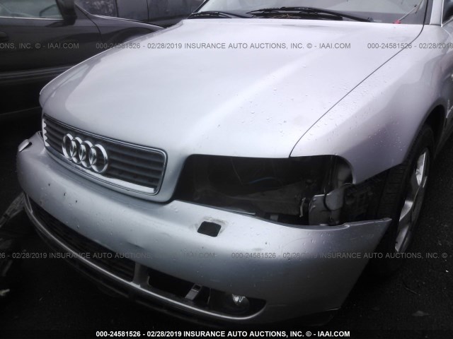 WAUED28D5XA209460 - 1999 AUDI A4 2.8 QUATTRO SILVER photo 6