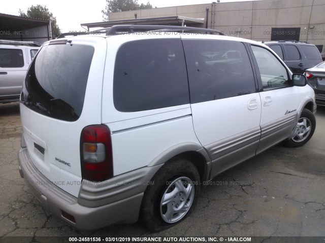 1GMDU03EXXD246503 - 1999 PONTIAC MONTANA / TRANS S  WHITE photo 4