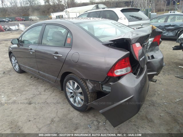 2HGFA1F96AH514212 - 2010 HONDA CIVIC EXL GRAY photo 3