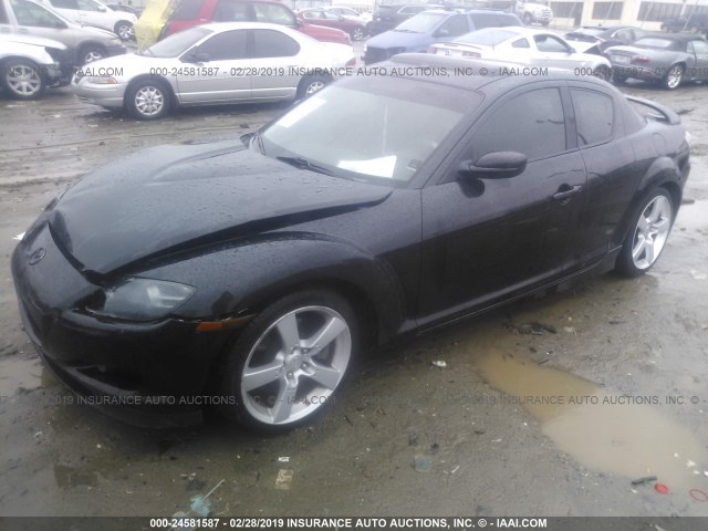 JM1FE17N240123100 - 2004 MAZDA RX8 BLACK photo 2