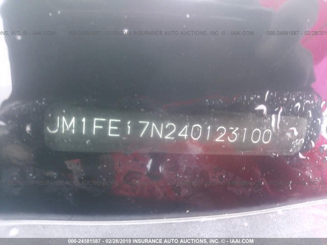 JM1FE17N240123100 - 2004 MAZDA RX8 BLACK photo 9