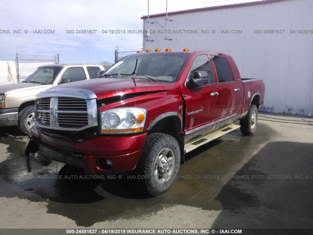 3D7KS29D96G211860 - 2006 DODGE RAM 2500 RED photo 2