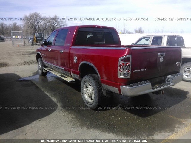 3D7KS29D96G211860 - 2006 DODGE RAM 2500 RED photo 3